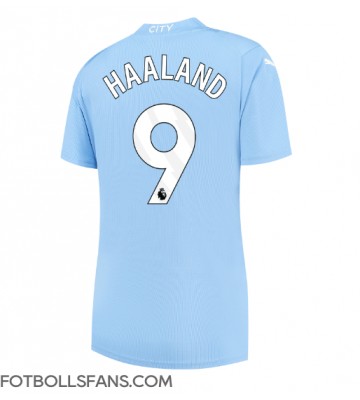 Manchester City Erling Haaland #9 Replika Hemmatröja Damer 2023-24 Kortärmad
